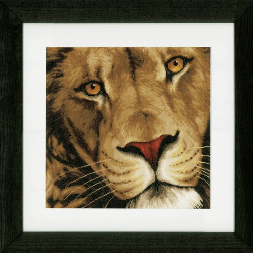 King of Animals Aida Counted Cross Stitch Kit by Lanarte