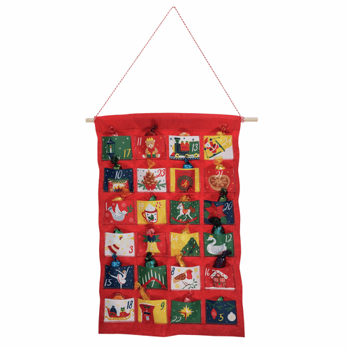 Red Make Your Own Advent Calendar Kit by Trimits