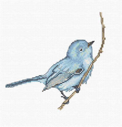 Little Bluebird Counted Cross Stitch Kit By Luca s