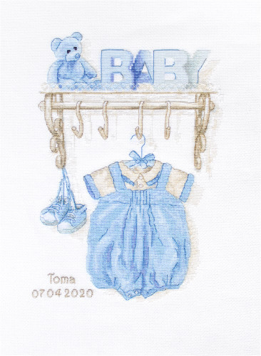 Baby Boy Birth Counted Cross Stitch Kit By Luca S