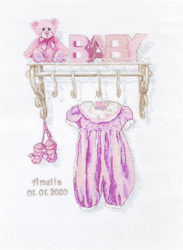 Baby Girl Birth Counted Cross Stitch Kit By Luca S