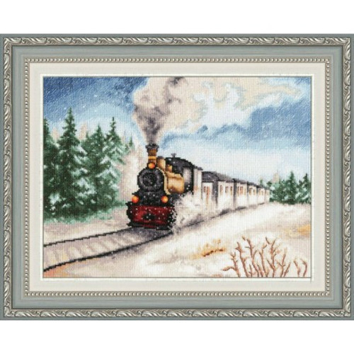 Winter Express Cross Stitch Kit by Golden Fleece