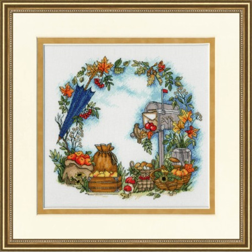 Autumn Letter Cross Stitch Kit by Golden Fleece