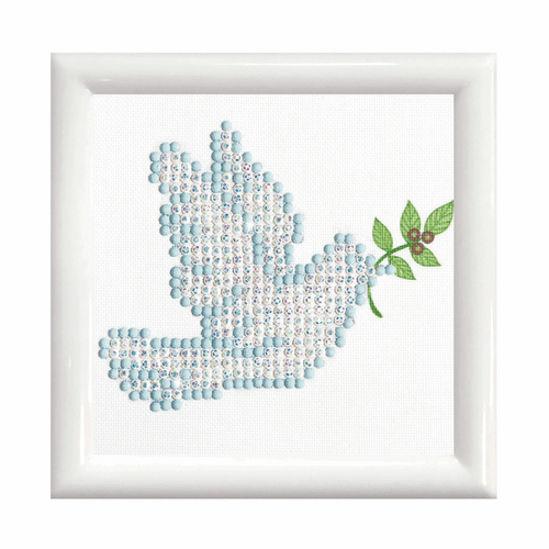 Dove of Peace with Frame Diamond Painting Kit by Diamond Dotz