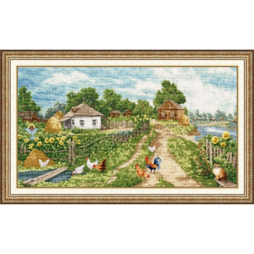 Village Cross Stitch Kit By Golden Fleece