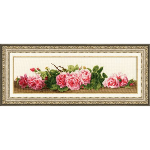 Rose Fragrance Cross Stitch Kit By Golden Fleece