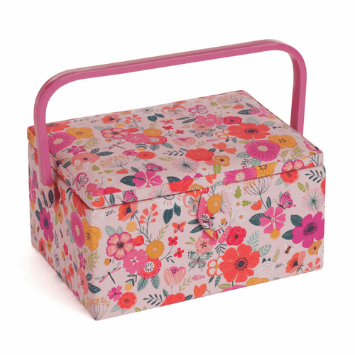  Floral Garden Pink Medium Sewing Box By Hobby Gift 