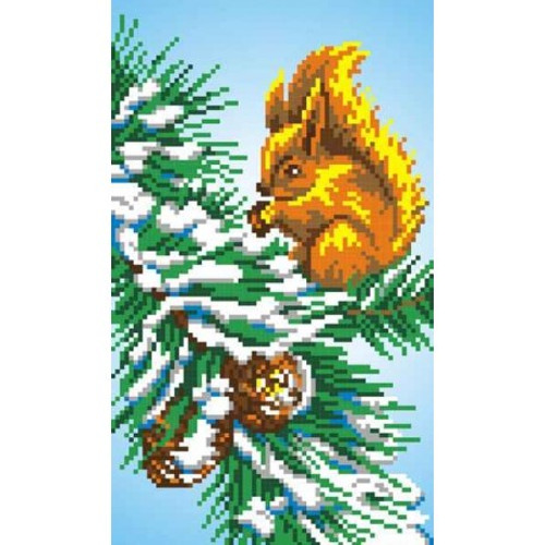 Squirrel Printed Cross Stitch Kit By MP Studia