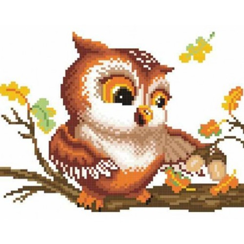 Among The Yellow Leaves Of September Printed Cross Stitch Kit By MP Studia