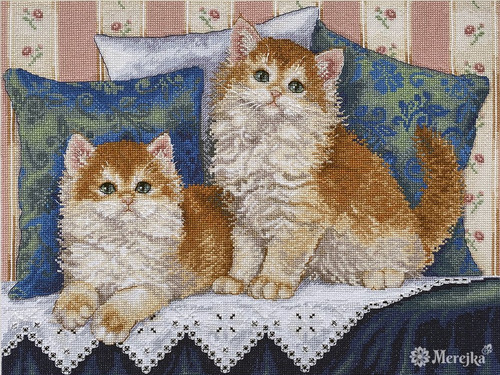 Fluffy Fellows Counted Cross Stitch Kit By  Merejka