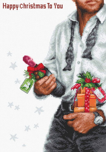 Happy Christmas Counted Cross Stitch Kit by Luca S