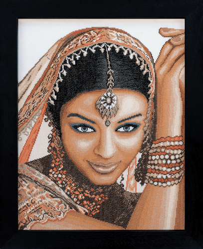 Indian Model Counted Cross Stitch Kit(Aida,W) By Lanarte