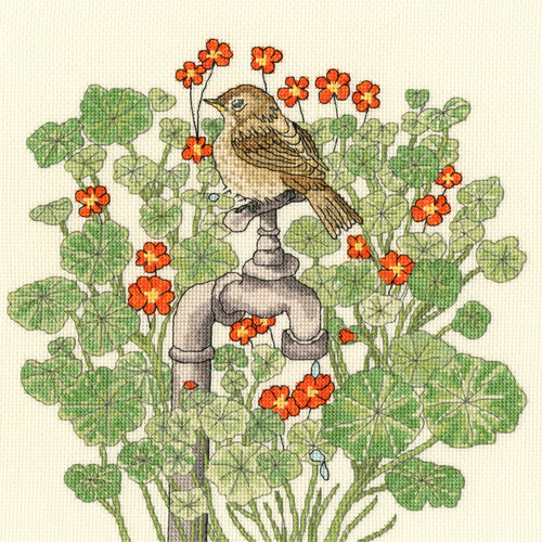 Nasturtium Garden Cross Stitch Kit by Bothy Threads