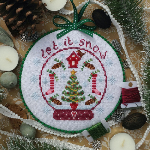 Christmas Snow Globe Cross stitch Chart only By Nia