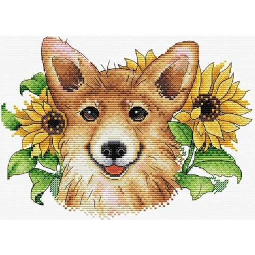 Sunny Corgi Cross Stitch Kit By MP Studia