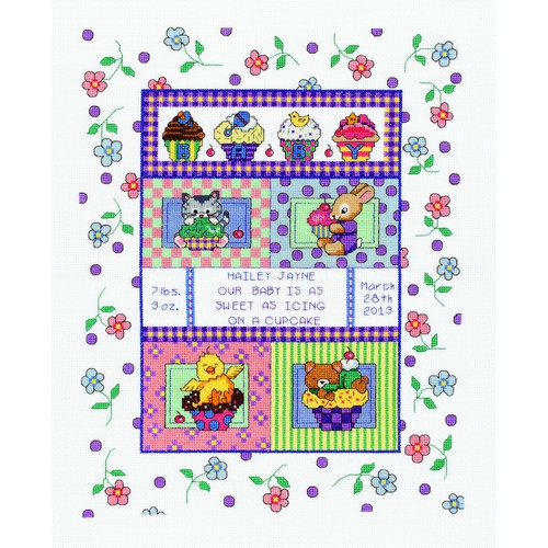 Sweet as a Cupcake Counted Cross Stitch Kit By Janlynn