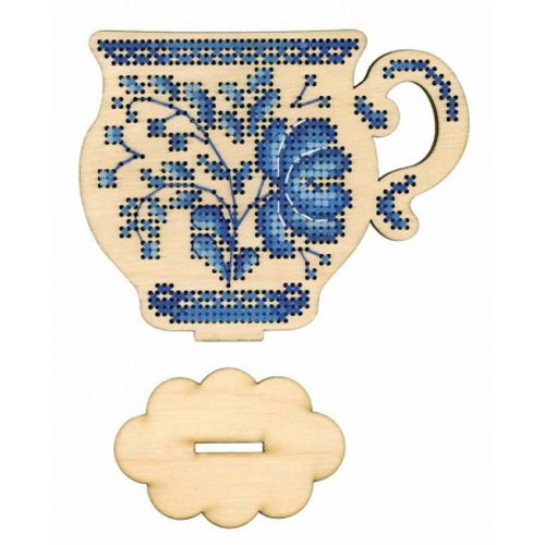 Time To Drink Tea Cross Stitch Kit On Plywood By MP Studia