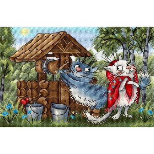 Date At The Well Cross Stitch Kit By MP Studia