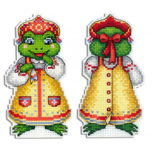 Frog Cross Stitch Kit On Plastic Canvas By MP Studia