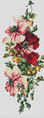Dog Rose Counted Cross Stitch Kit By Luca-S