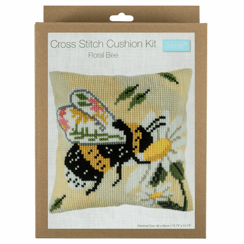 Floral Bee Cross Stitch Kit by Trimmits