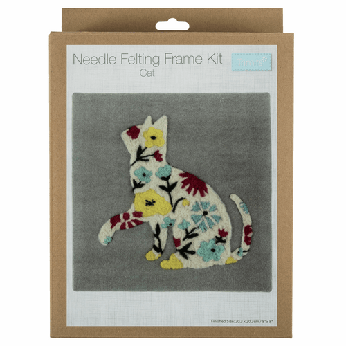 Cat Needle Felting Kit with Frame by Trimits