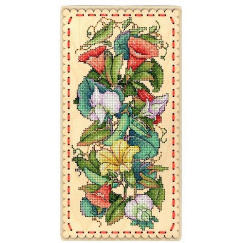 Garden Bindweed Cross Stitch Kit On Plywood By MP Studia