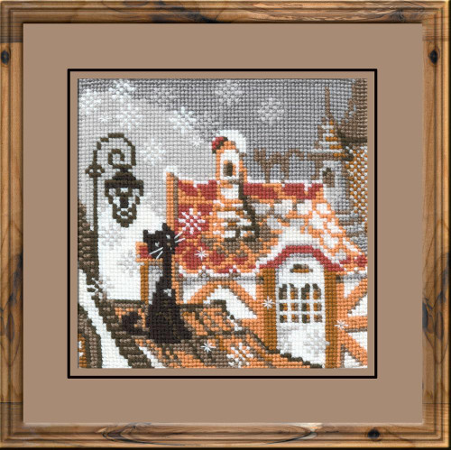 City Cats Winter Counted Cross Stitch Kit By Riolis