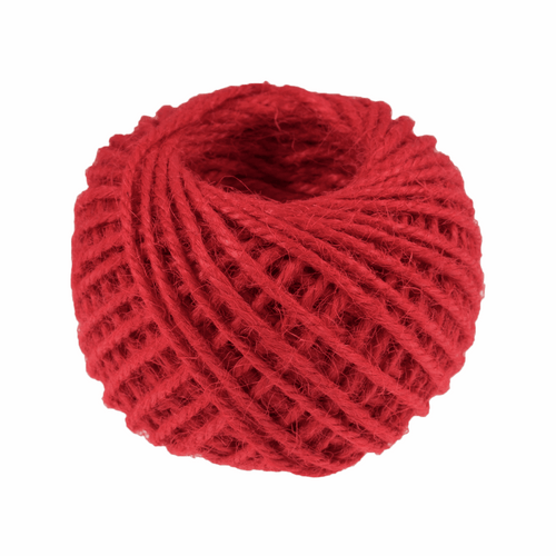 Jute Trim: 27m x 2mm: Red