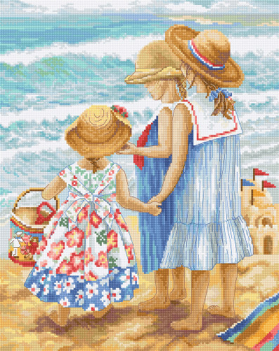Sisters Counted Cross Stitch Kit By Luca S