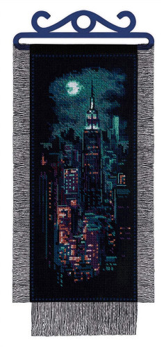 New York at Night Counted Cross Stitch Kit By Riolis