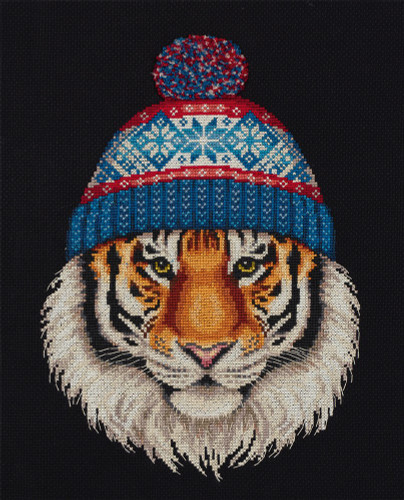 Theo the Sports Tiger Counted Cross Stitch Kit By Panna