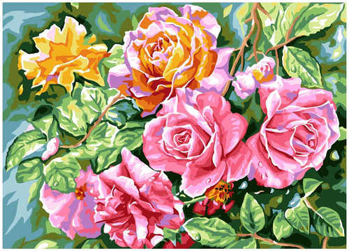 Radiant Roses Tapestry Canvas by Grafitec