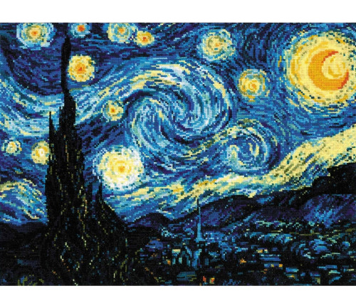 Van Gogh Starry Night Counted Cross Stitch Kit By Riolis