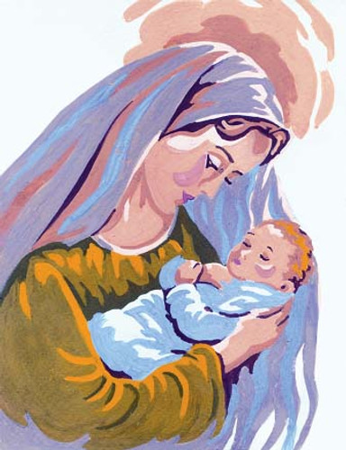 Madonna and Child III Tapestry Canvas by Grafitec