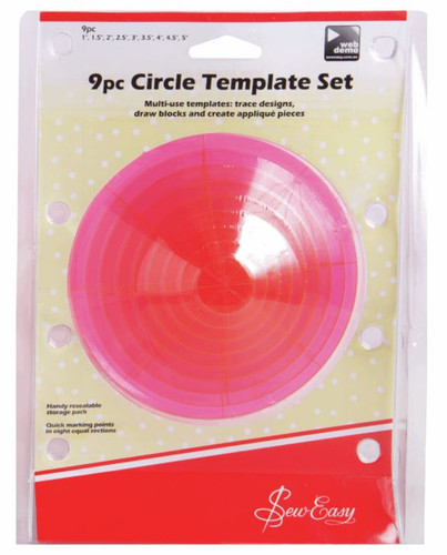 Circular Template Set 9 Piece by Sew Easy
