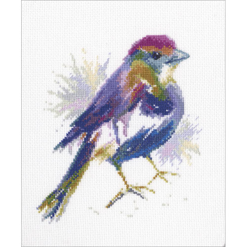 Blue Feather Cross Stitch Kit by RTO