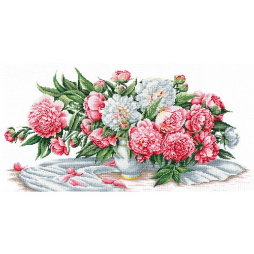 Bouquet Of Peonies Cross Stitch Kit By Andriana