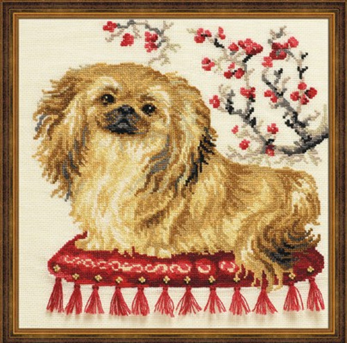 Pekinese Counted Cross Stitch Kit by Riolis