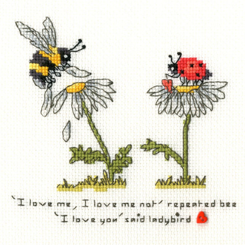 Love Me, Love Me Not Cross Stitch Kit by Eleanor Teasdale Love Me, Love Me Not Cross Stitch Kit by Eleanor Teasdale