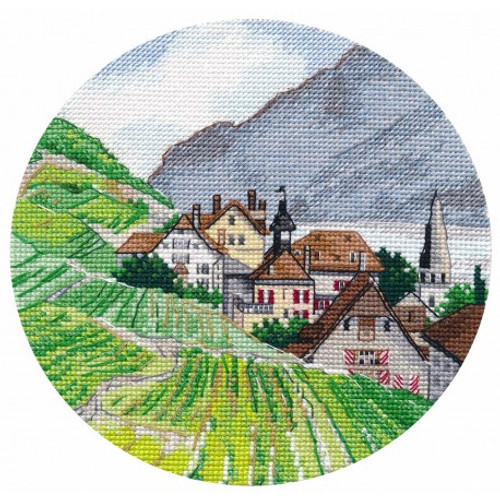 Miniature Alps Cross Stitch Kit By Oven