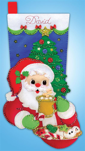 Cocoa & Cookies Felt Christmas Stocking Making Kit by Design Works
