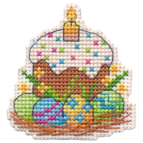 Easter Magnet Cross Stitch Kit On Plastic Canvas By Oven