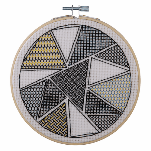 Blackwork: Geometric Triangles Embroidery Kit By Anchor