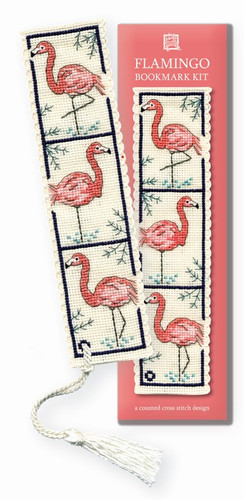 Flamingo Bookmark Cross Stitch Kit by Textile Heritage