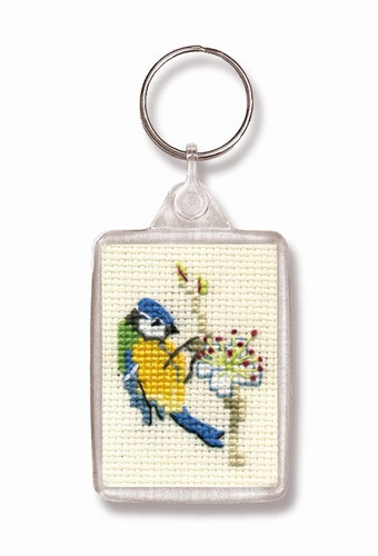 Bluetit Keyring Cross Stitch Kit by Textile Heritage