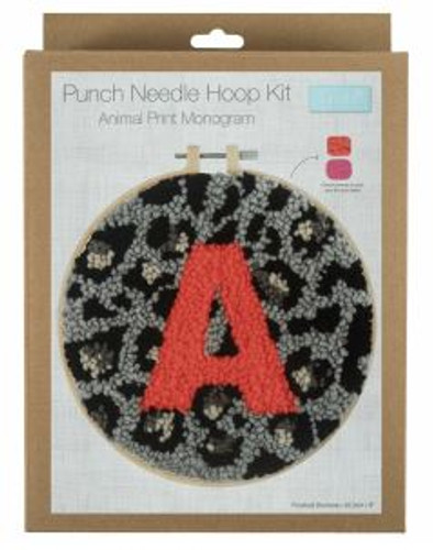 Animal Print Monogram Punch Needle Kit by Trimits
