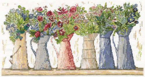 Pitcher Row Counted Cross Stitch Kit By Design Works