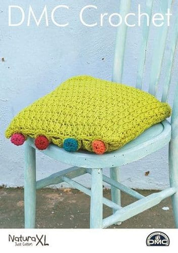 DMC Crochet Pattern: DMC Natura XL Cushion with Crochet Buttons