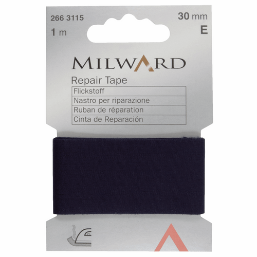 Repair Tape: Iron-on: 1m x 30mm: Navy Blue